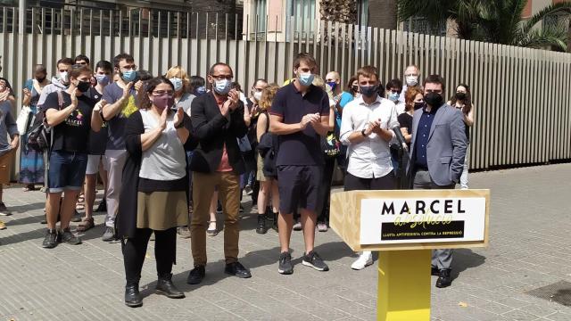 Marcel Vivet durante la rueda de prensa tras su condena a cinco años de prisión / EUROPAPRESS