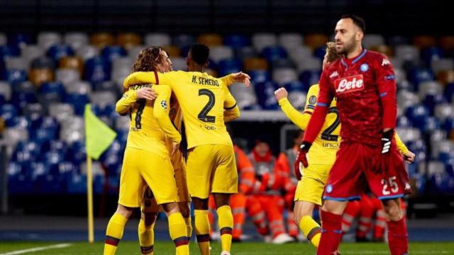 Imagen del Nápoles-Barça / EFE