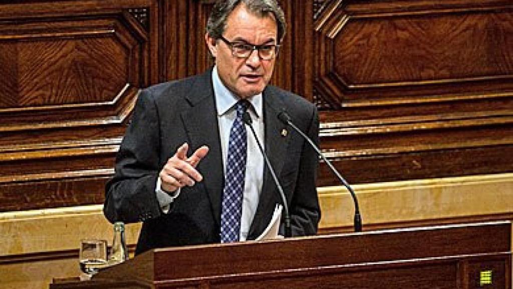 El presidente de la Generalidad, Artur Mas, durante su intervención
