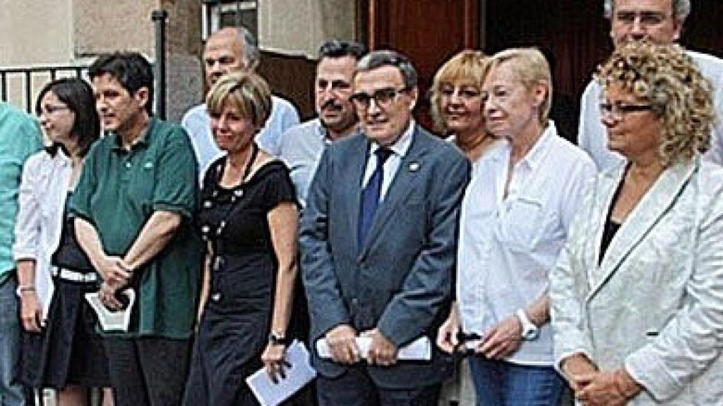 Miembros de Agrupament Socialista, antes de su reunión constitutiva, en julio pasado