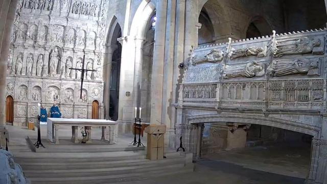 El Abad del Monasterio de Poblet (Tarragona), Octavi Vilà, durante una homilía / MONASTERIO DE SANTA MARIA DE POBLET