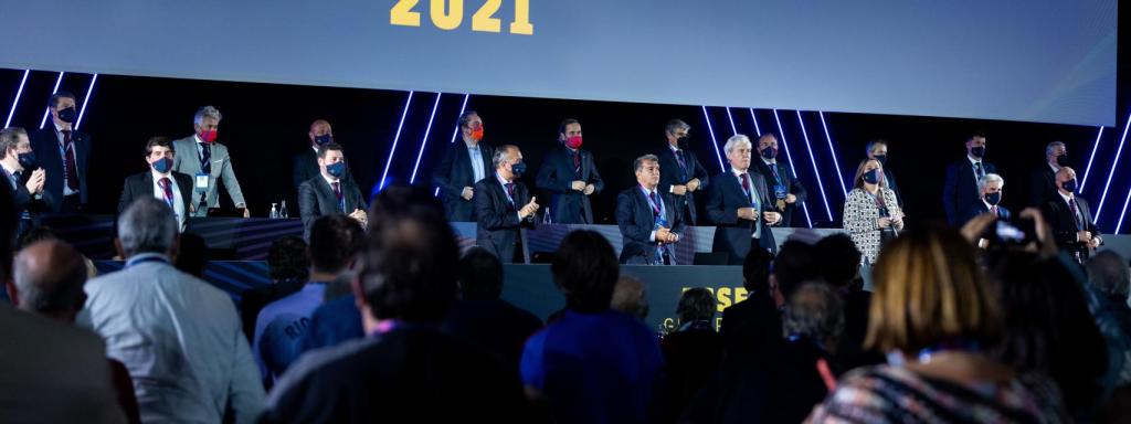 La junta directiva de Laporta a l'assemblea de socis compromissaris del FC Barcelona