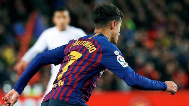 Coutinho, en acción durante un partido del Barça en el Camp Nou / EFE