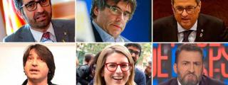 Jordi Puigneró, Carles Puigdemont, Quim Torra, Francesc de Dalmases, Elsa Artadi y Toni Soler, algunos de los políticos y empresarios que apoyan a Tsunami Democràtic