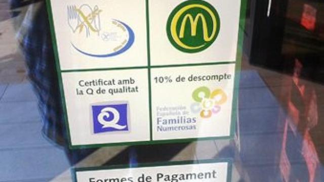 Parte de la rotulación del Mc Donalds de Bellvitge
