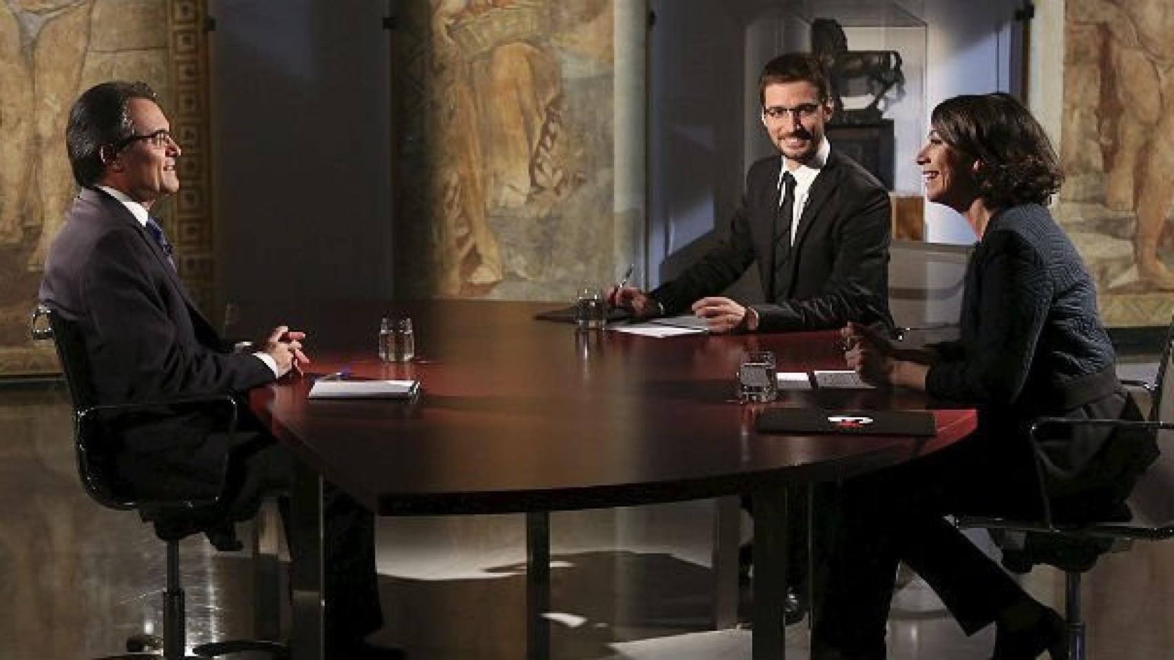 El presidente de la Generalidad, Artur Mas, durante la entrevista