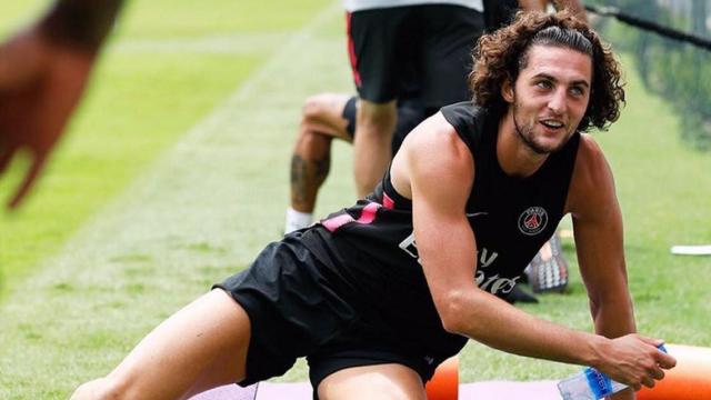 Rabiot, durante un entrenamiento del PSG / INSTAGRAM