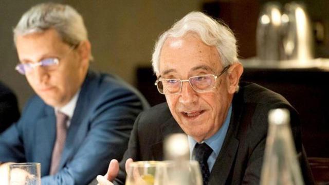 Jorge Mercader Miró (d), presidente de Miquel y Costas, junto a Jorge Mercader Barata (i), vicepresidente de la papelera en una imagen de archivo / CG