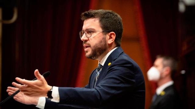 Pere Aragonès, presidente de la Generalitat de Cataluña, en el Parlament / EP