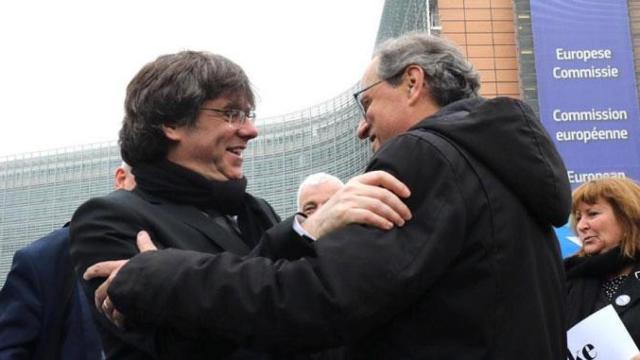 Carles Puigdemont y Quim Torra, en uno de sus múltiples encuentros en Bruselas / TWITTER