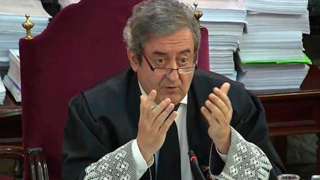 El fiscal Javier Zaragoza durante su intervención en el juicio del 1-O en el Tribunal Supremo en la que ha hablado de golpe de Estado / EFE