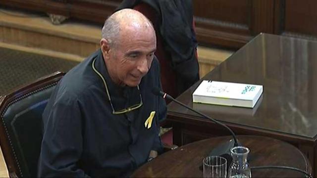 Lluís Llach, durante su declaración como testigo en el juicio del 'procés' en el Tribunal Supremo / EUROPA PRESS