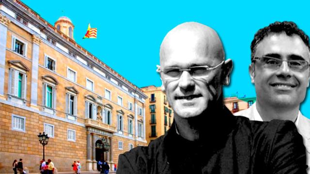 Raül Romeva (i), ‘conseller’ de Exteriores, y Jordi Foz (d), secretario de Transparencia y Gobierno Abierto, los responsables de buscar un nuevo presidente del TCCSP y el Palau de la Generalitat / FOTOMONTAJE DE CG