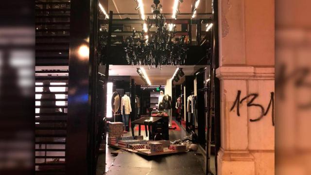 Imagen del robo con alunizaje en el paseo de Gracia de Barcelona / CG