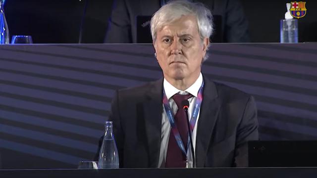 Josep Cubells, en una asamblea del Barça / FCB
