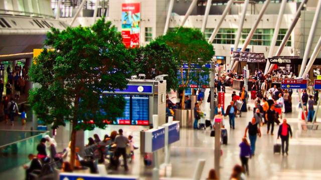 Vista de un aeropuerto