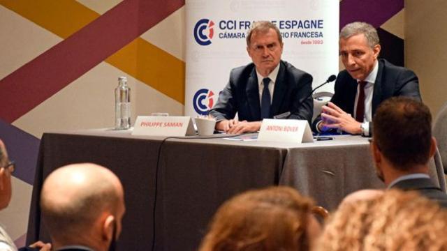 Antonio Bover y Philippe Saman, presidente y director de la Cámara de Comercio e Insutria Francesa de Barcelona en el monográfico sobre el 'procés' / CG