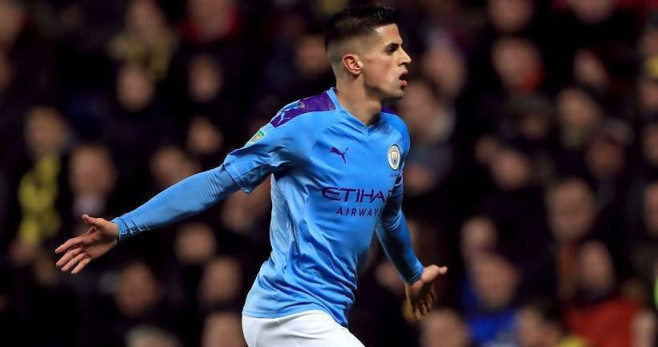 Joao Cancelo celebrando un gol con el City / EFE