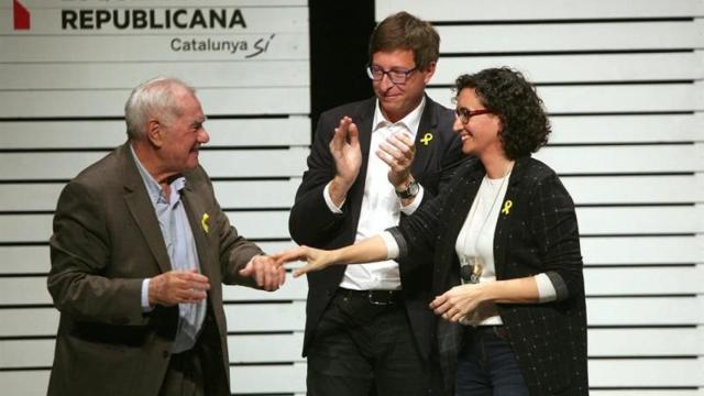 Líderes de ERC en plena campaña electoral por el 21D / EFE