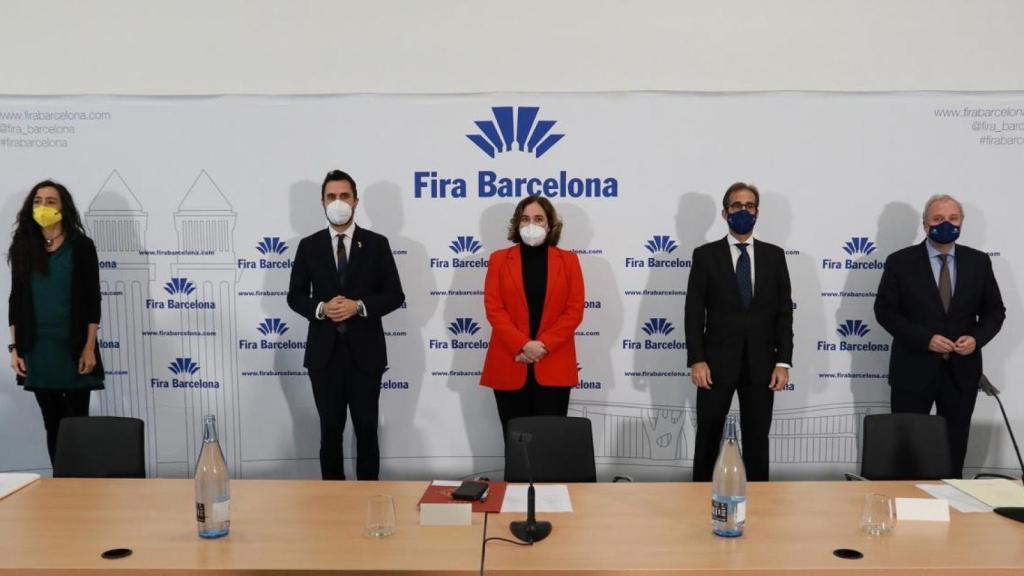 De izquierda a derecha: Roger Torrent, Ada Colau, Pau Relat y Constantí Serrallonga / FIRA DE BARCELONA