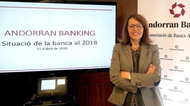 La directora general de Andorran Banking, Esther Puigcercós, la responsable del informe que muestrra el descalabro del sistema financiero del Principado / AB
