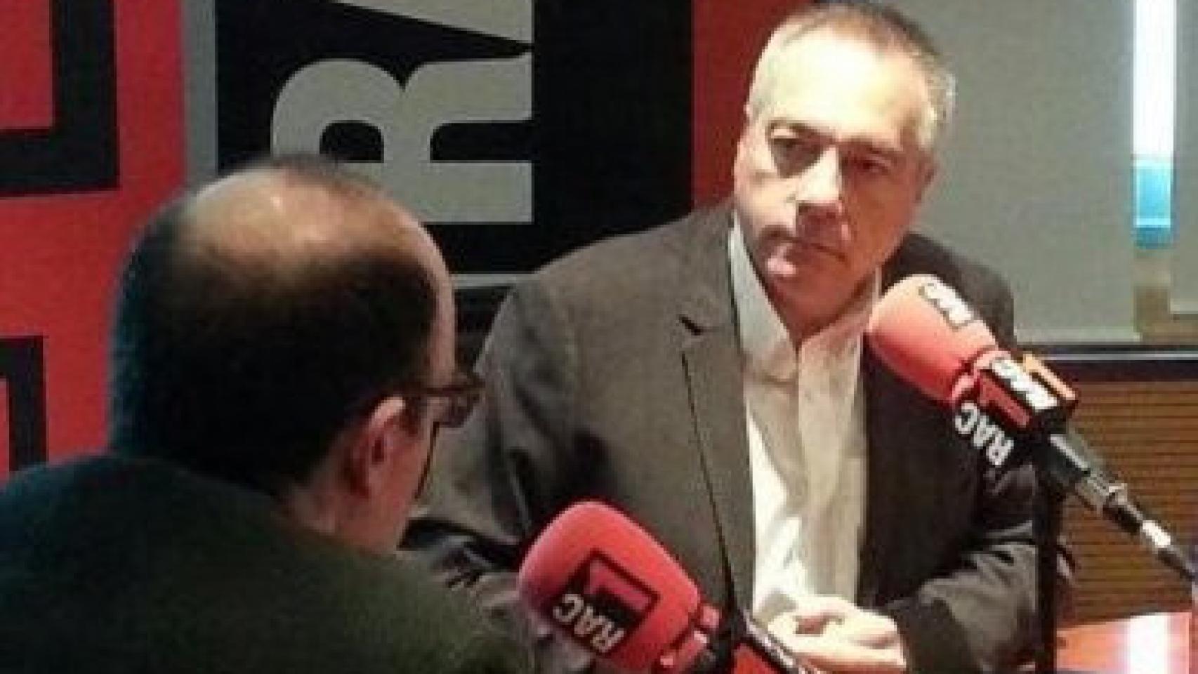 El líder del PSC, Pere Navarro, entrevistado en RAC1 este martes