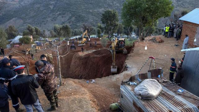 Una excavación en un poco parera salvar a Rayan, un menor EFE