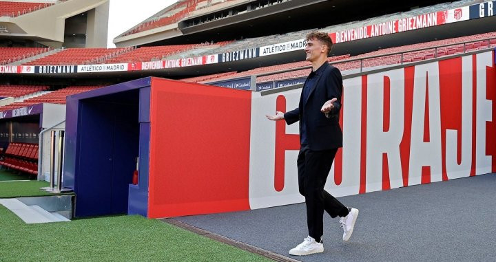Griezmann saliendo al Wanda con el Atleti EFE