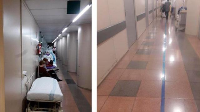 Imagen de las urgencias de Vall d'Hebron distribuida por el sindicato 'indepe' Intersindical / CG