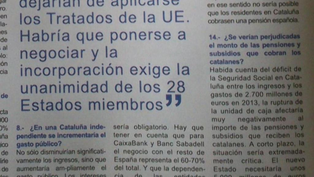 Folleto informativo de Sociedad Civil Catalana