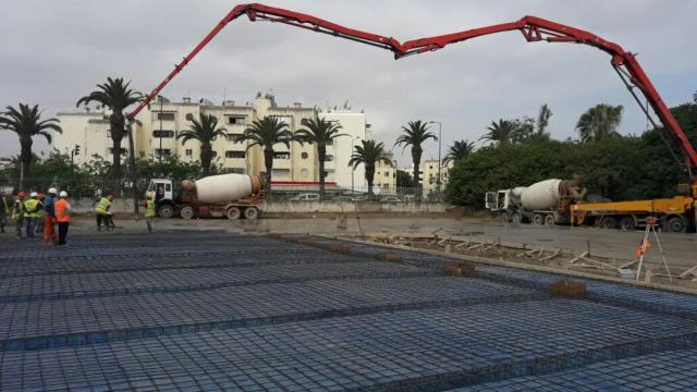 Una construcción del principal Grupo constructor de Marruecos