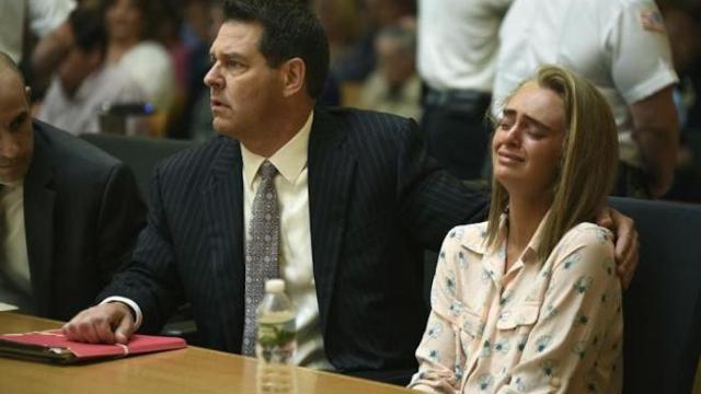 Michelle Carter en el momento del veredicto el pasado viernes