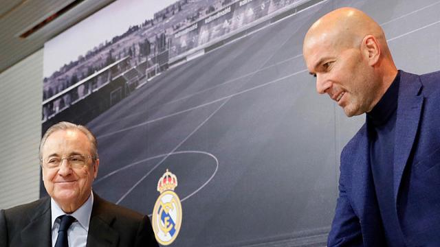 Zidane y Florentino Pérez en una imagen de archivo / EFE