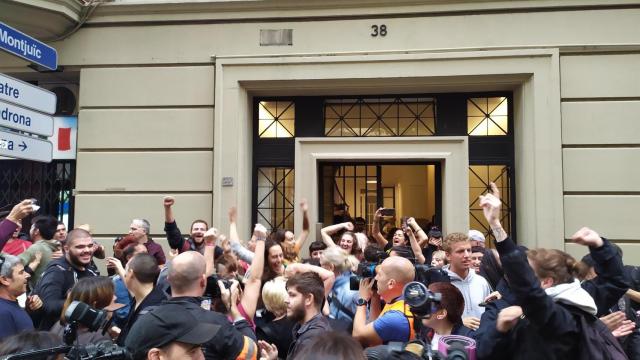 Concentración de un desahucio en Barcelona / EP