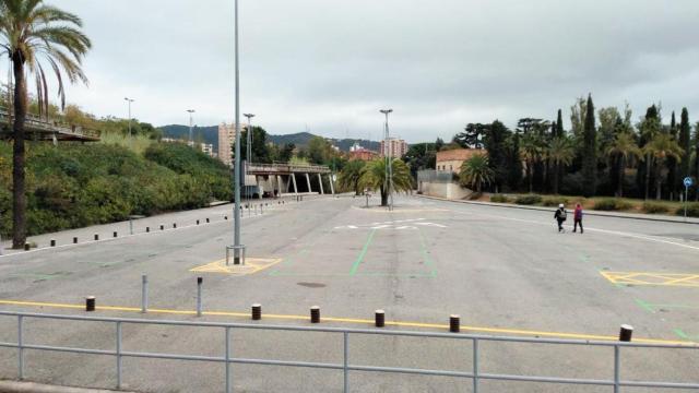 Párking de pago frente al Hospital Vall d'Hebron de Barcelona / CG