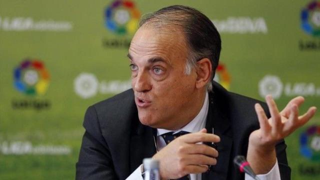 Javier Tebas, presidente de LaLiga, en una de sus apariciones / EFE