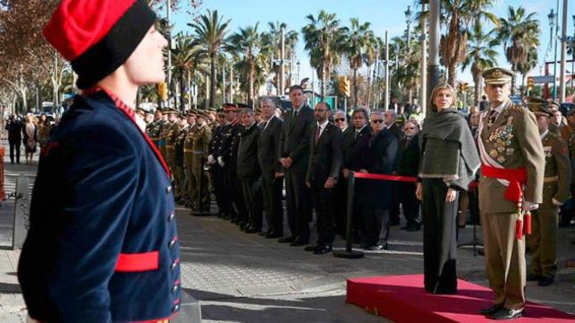 El teniente general del Ejército, Ricardo Álvarez Espejo, frente al edificio de Capitanía de Barcelona / EFE