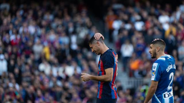 Lewandowski se lamenta de una ocasión fallada ante el Espanyol / Luis Miguel Añón (Culemanía)