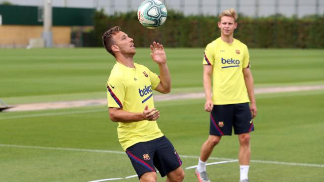 Arthur Melo entrenando con el Barça / FC Barcelona
