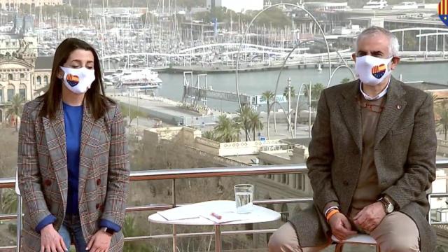 La presidenta de Cs, Inés Arrimadas, y el candidato en las elecciones del 14F, Carlos Carrizosa / CIUDADANOS