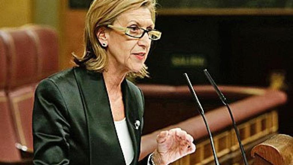 La portavoz de UPyD, Rosa Díez, durante su intervención