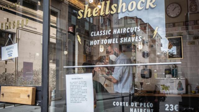 Peluquería en Cataluña tras su reapertura