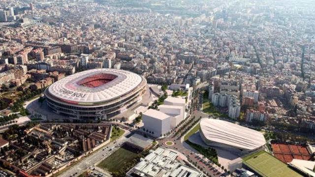 Imagen del futuro Camp Nou y el Palau con el Espai Barça finalizado / FCB