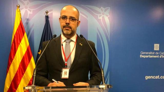 El consejero de Interior de la Generalitat, Miquel Buch, durante una comparecencia ante los medios / INTERIOR