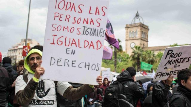 Manifestación contra el racismo institucional en Barcelona / TWITTER