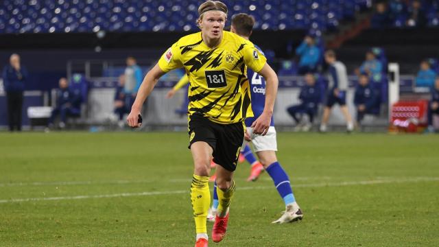 Haaland celebrando un gol con el Borussia Dortmund / EFE