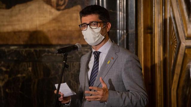 El 'conseller' de Políticas Digitales, Jordi Puigneró, en rueda de prensa / EUROPA PRESS