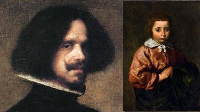 Autoretrato de Diego de Velázquez junto al lienzo inédito que se subastará el próximo martes / FOTOMONTAJE DE CG