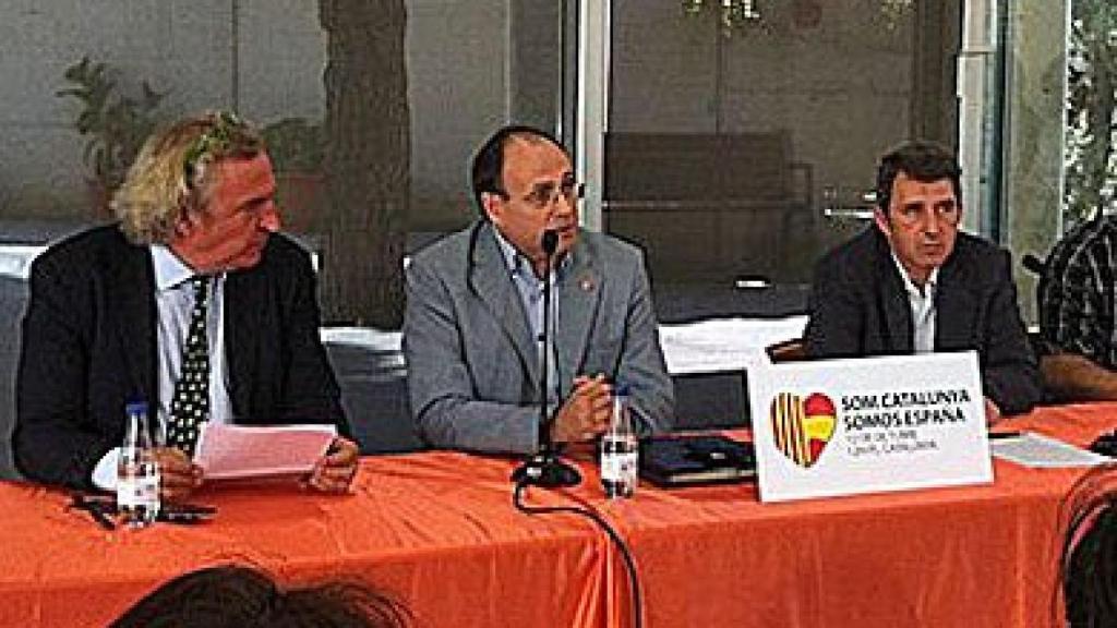 Representantes de la plataforma Som Catalunya. Somos España