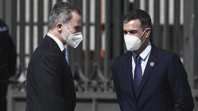 Pedro Sánchez y Felipe VI durante la conmemoración del 40 aniversario del 23F / EP